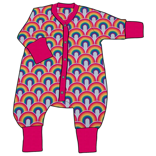 Kinder Einteiler Jumpsuit Regenbogen bunt