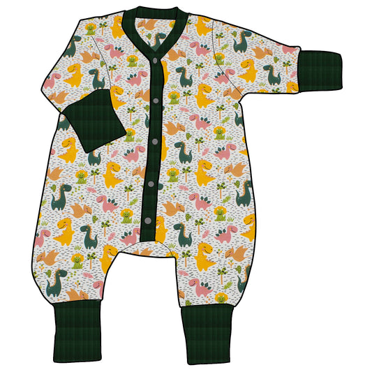 Kinder Einteiler Jumpsuit Dinoland Rosa