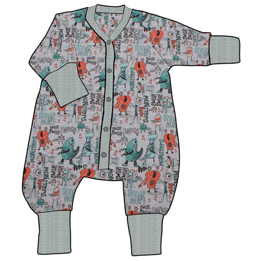Kinder Einteiler Jumpsuit Partymonster