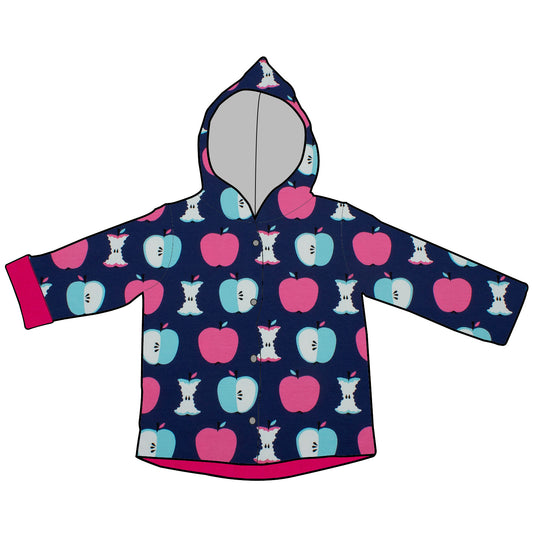 Kinder Wendejacke Übergangsjacke Äpfel dunkelblau