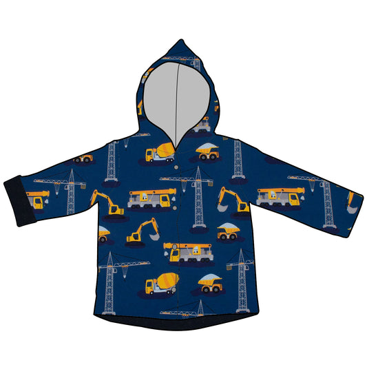 Kinder Wendejacke Übergangsjacke Bagger Kran Laster