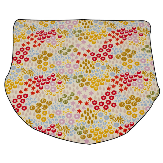 Kinder Halssocke / Miniloop Retro Blumenwiese creme