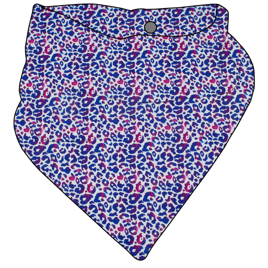 Kinder Mini Halstuch zum knöpfen Leo lila / pink