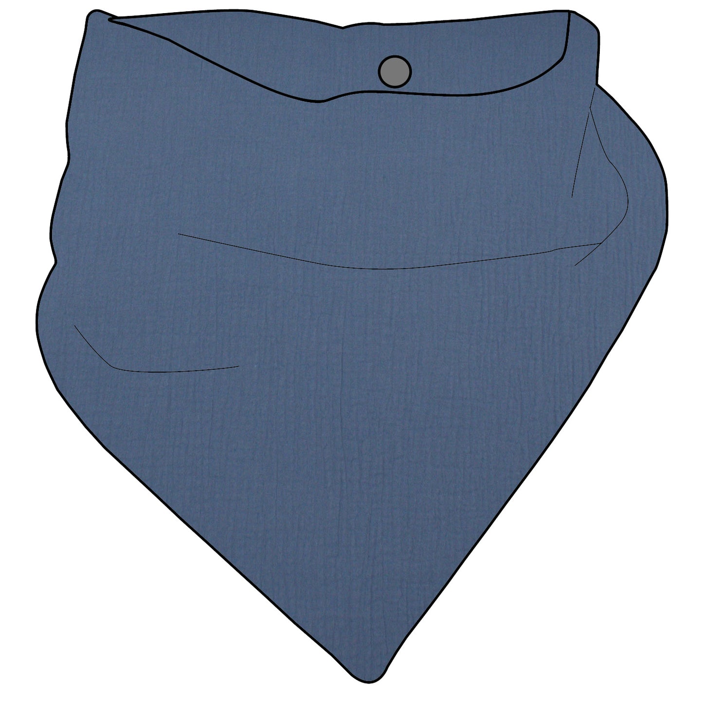 Kinder Mini Halstuch zum knöpfen Musselin Blau
