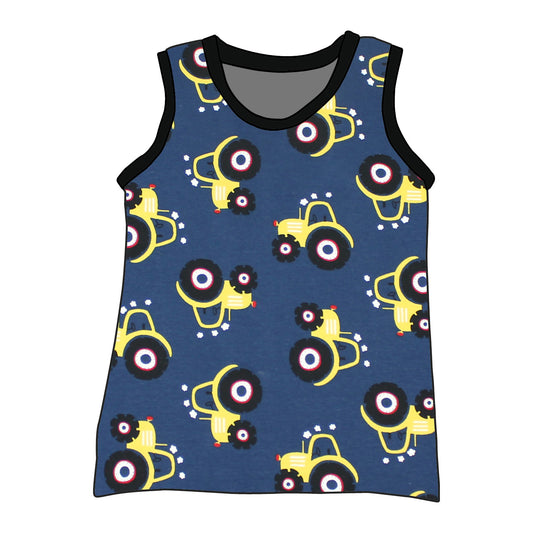 Kinder Unterhemd / Tanktop Trecker dunkelblau