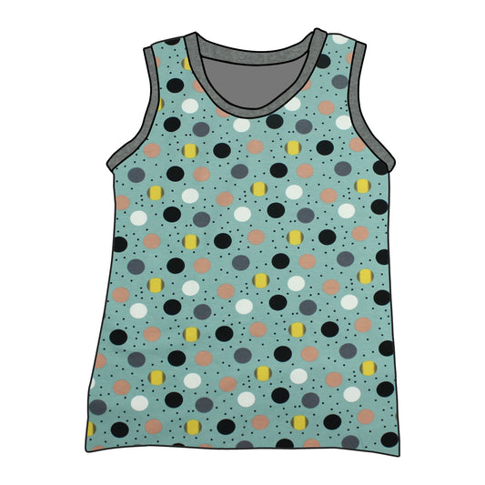 Kinder Unterhemd / Tanktop Retropunkte