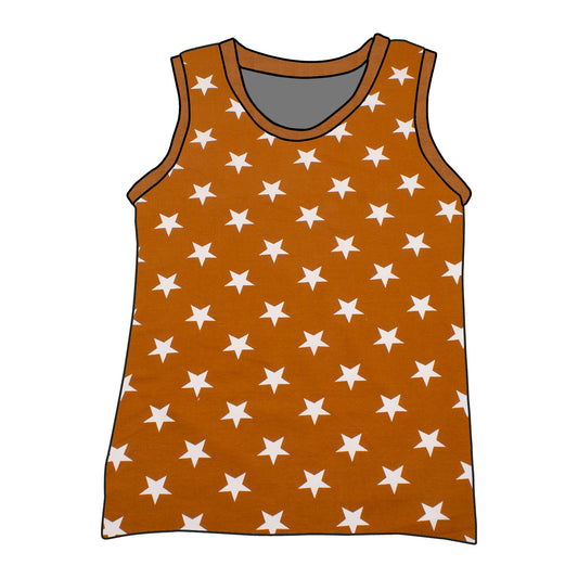 Kinder Unterhemd / Tanktop Sterne ocker