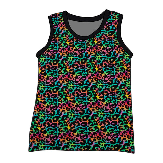 Kinder Unterhemd / Tanktop Leo Regenbogenfarben