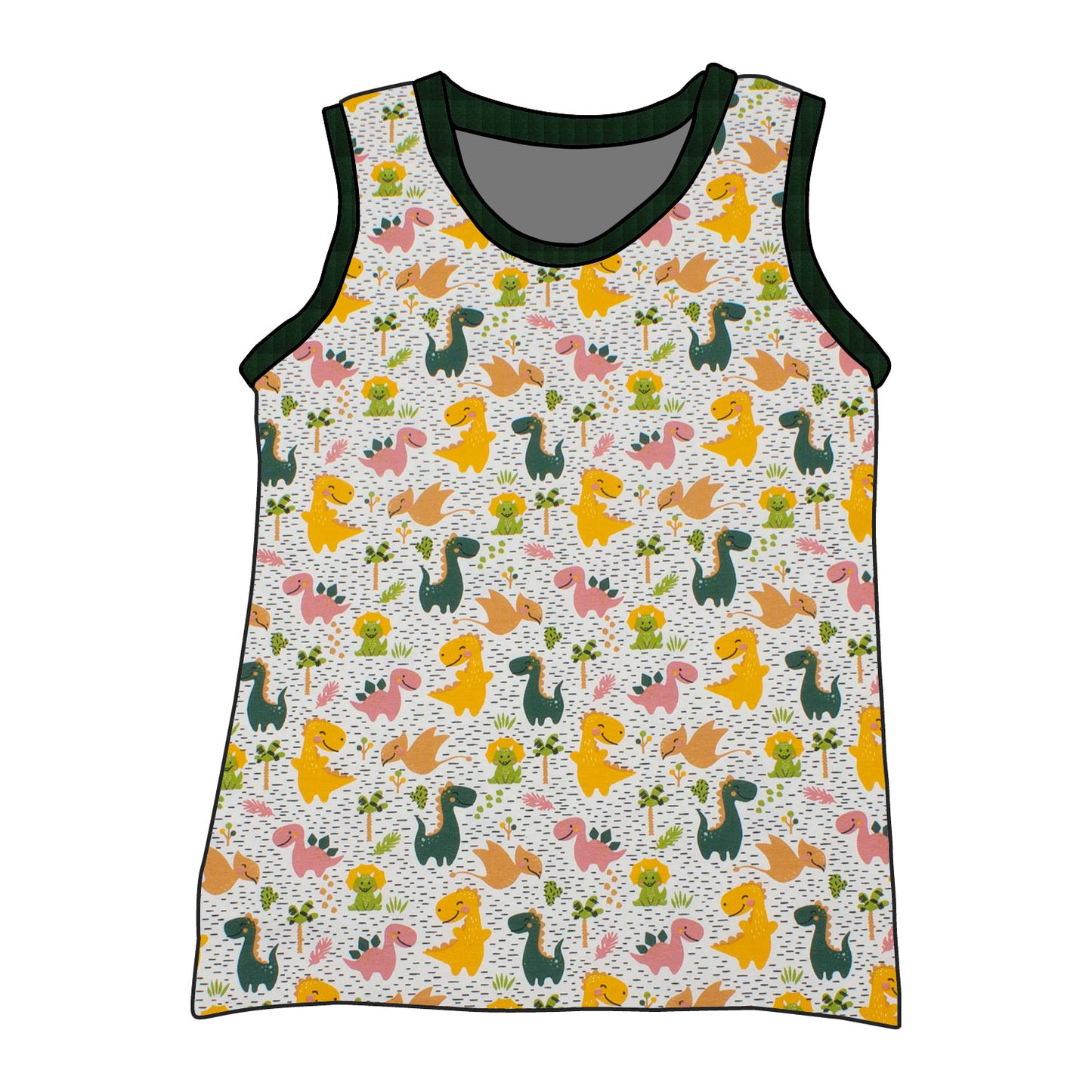 Kinder Unterhemd / Tanktop Dinoland Rosa