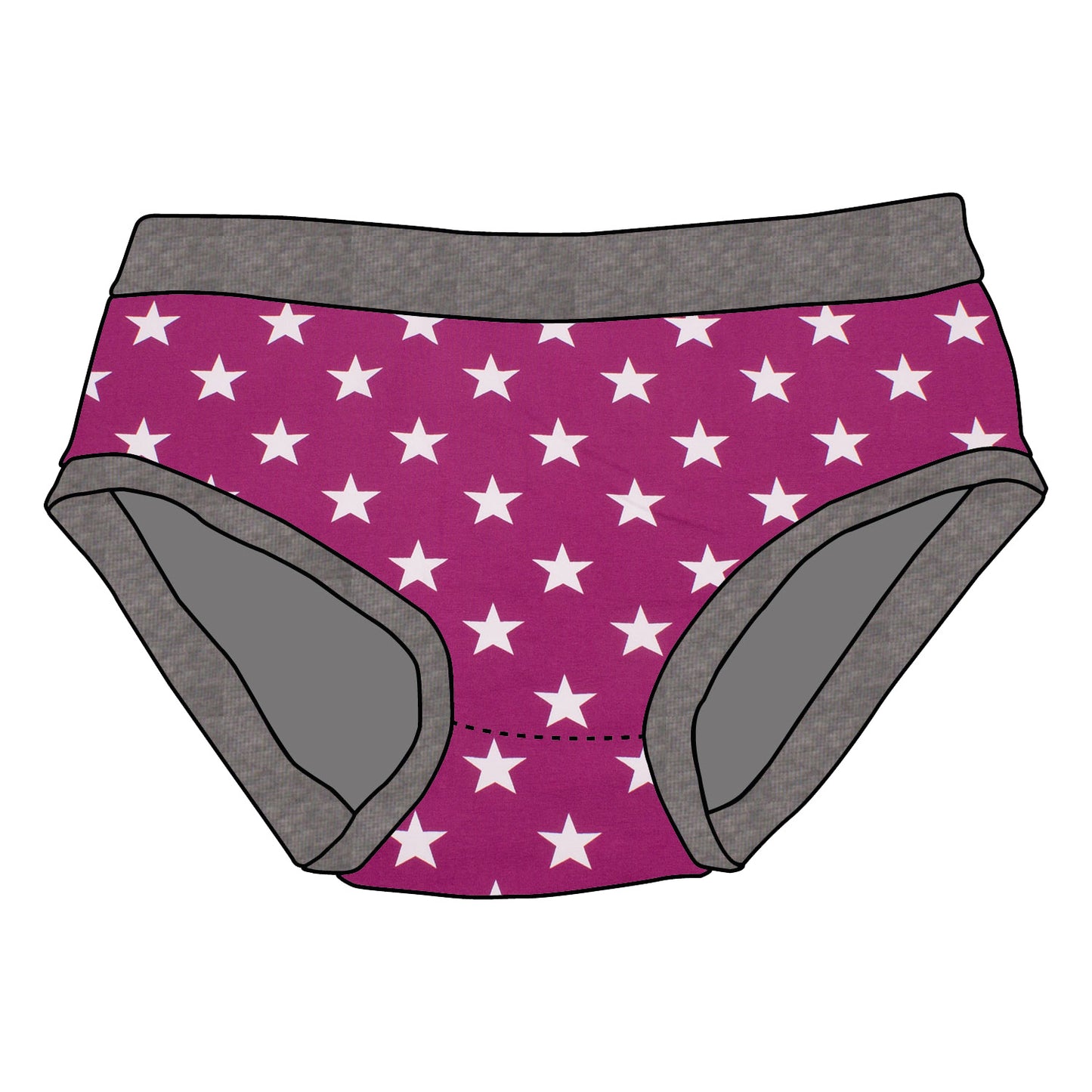 Kinder Unterhose Sterne beere