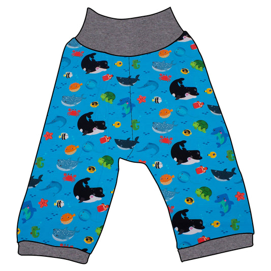 Kinder 3/4 Caprihose Sommerhose Meerestiere