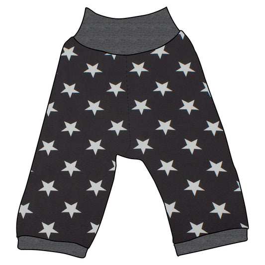 Kinder 3/4 Caprihose Sommerhose Sterne grau