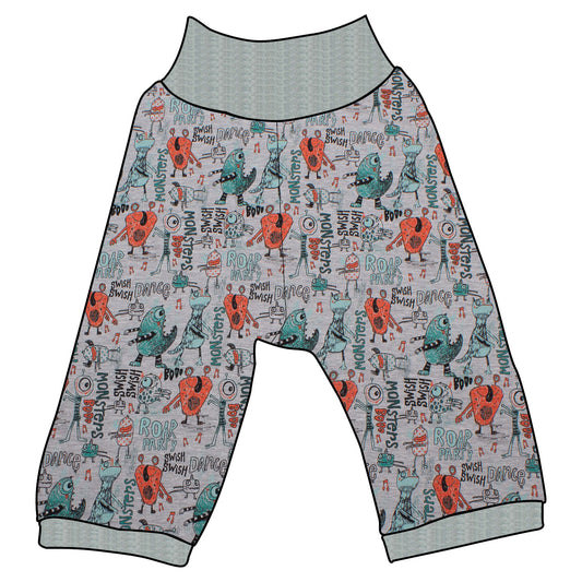 Kinder 3/4 Caprihose Sommerhose Partymonster