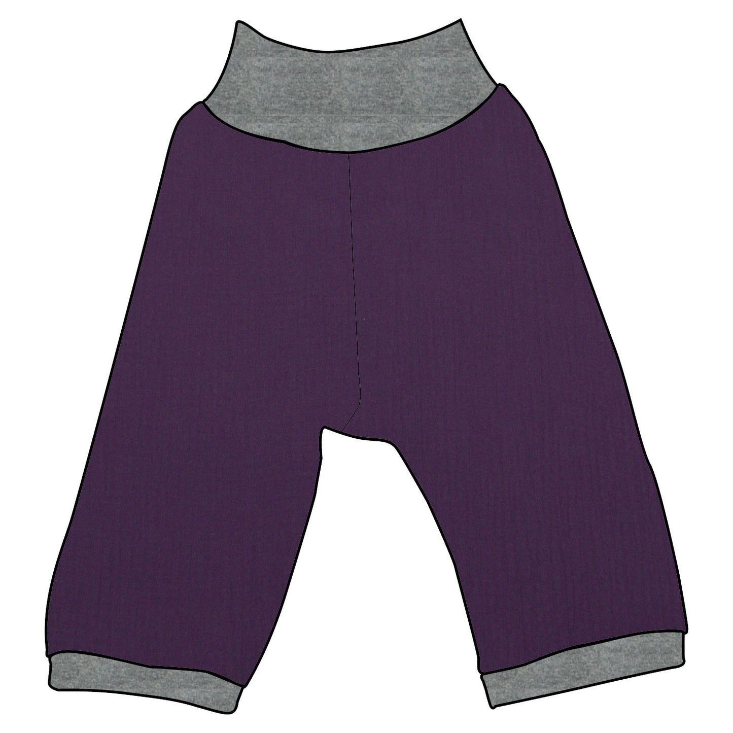 Kinder 3/4 Caprihose Sommerhose Musselin Lila