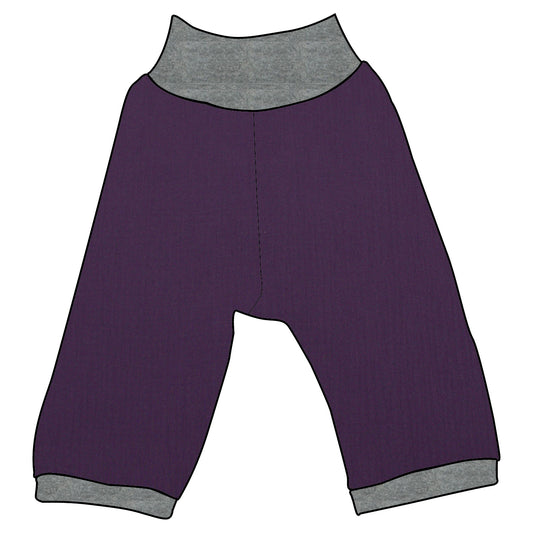 Kinder 3/4 Caprihose Sommerhose Musselin Lila