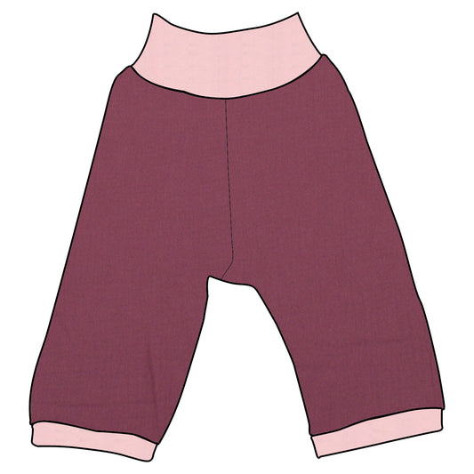 Kinder 3/4 Caprihose Sommerhose Musselin Beere