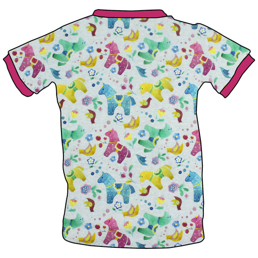 Kinder T-Shirt Bunte Pferde