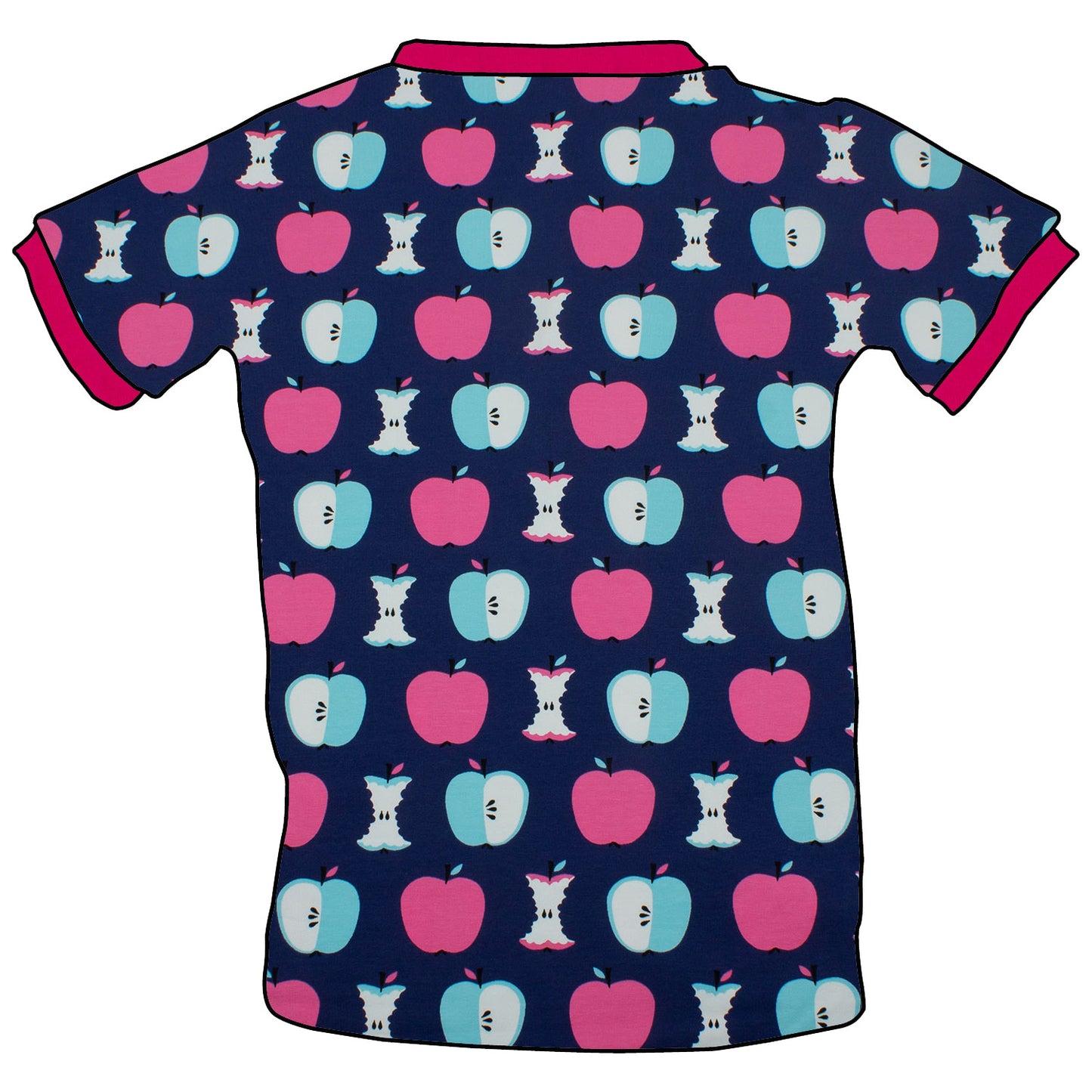 Kinder T-Shirt Äpfel dunkelblau