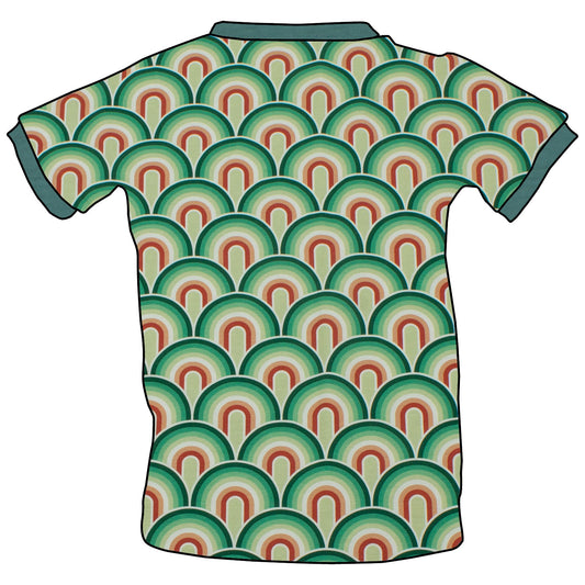 Kinder T-Shirt Regenbogen grün