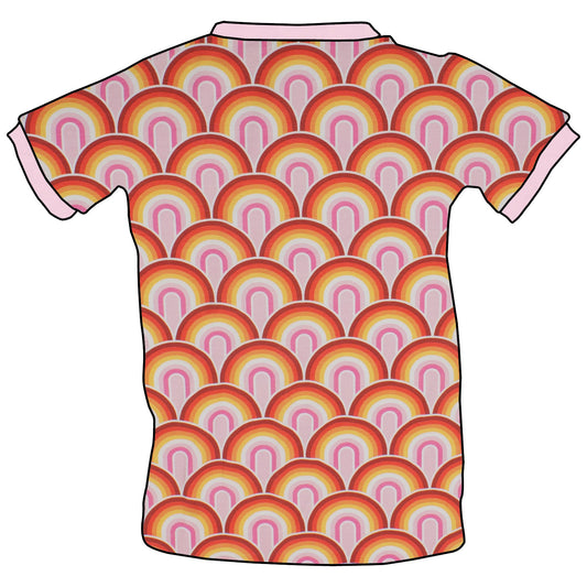 Kinder T-Shirt Regenbogen rosa