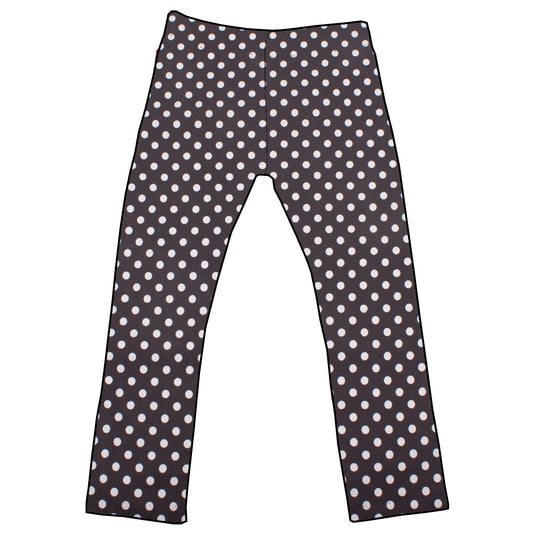Damen Leggings Skinny Hose Punkte dunkelgrau