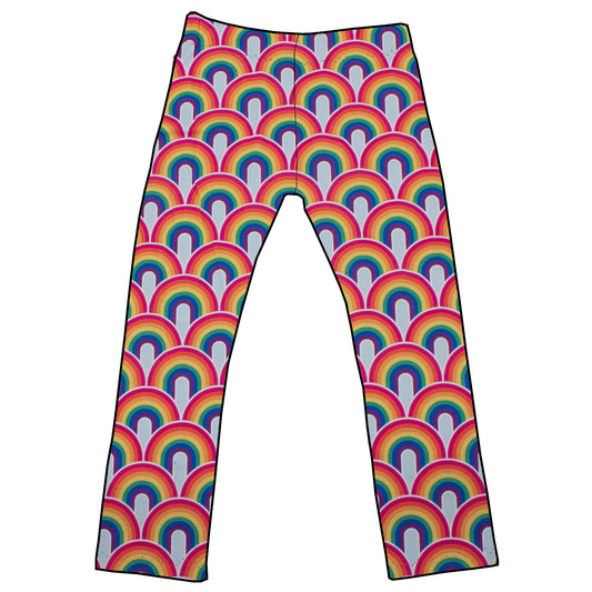 Damen Leggings Skinny Hose Regenbogen bunt