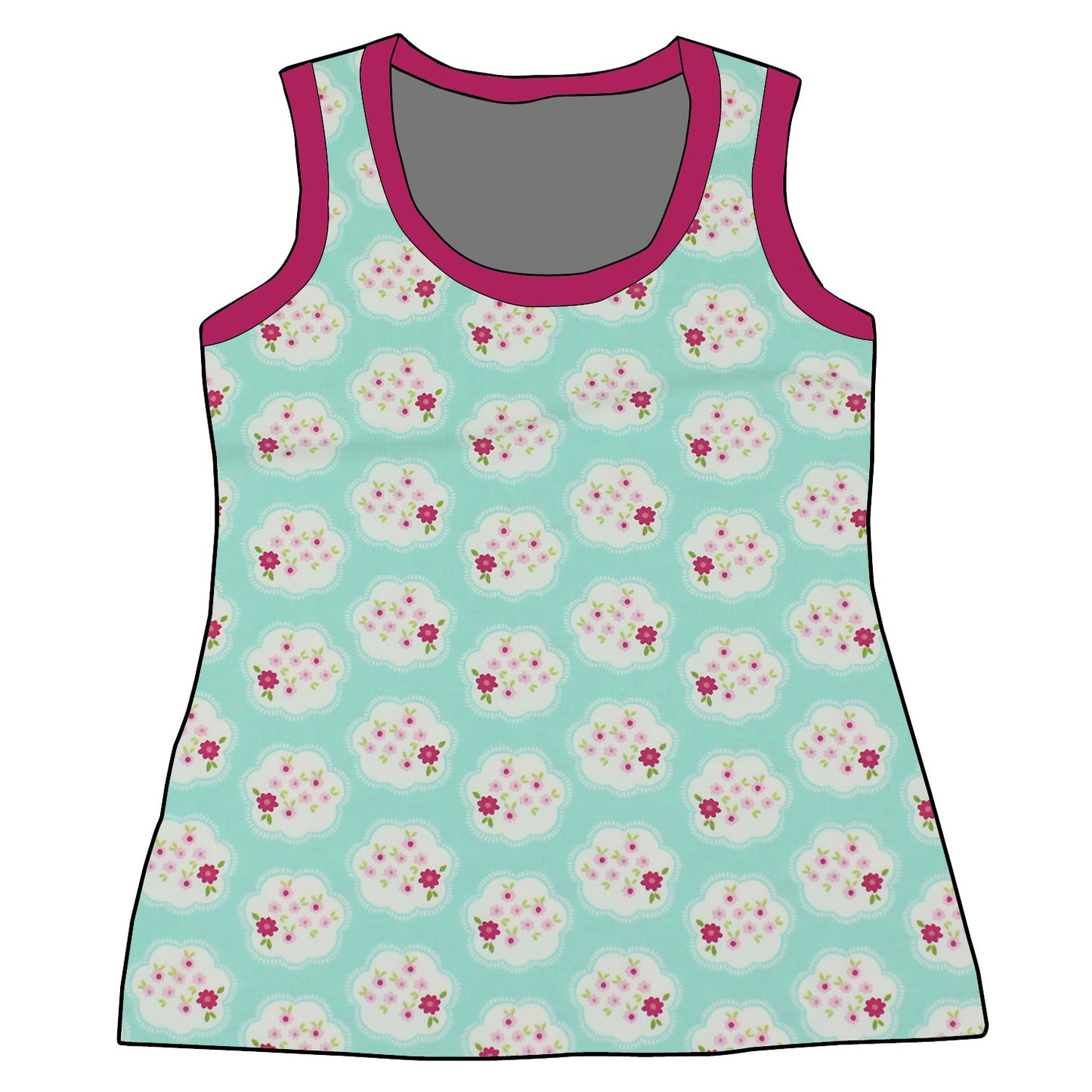 Damen Tanktop Blümchen