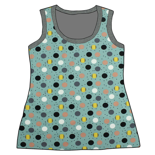 Damen Tanktop Retropunkte