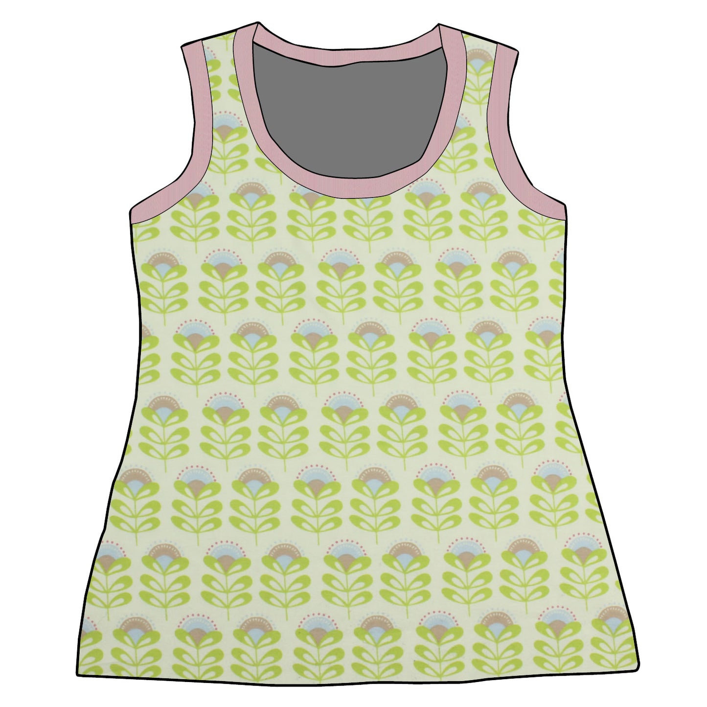 Damen Tanktop Kleine Blumen
