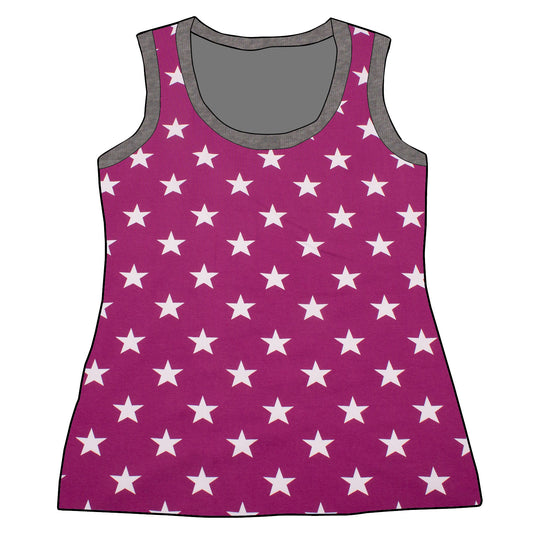 Damen Tanktop Sterne beere