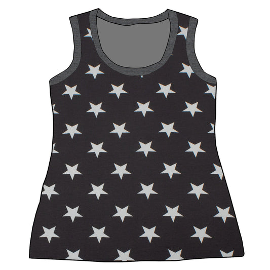 Damen Tanktop Sterne grau