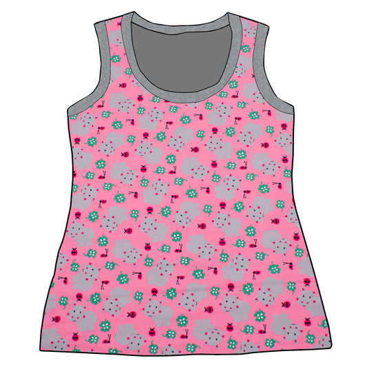 Damen Tanktop Nilpferd rosa