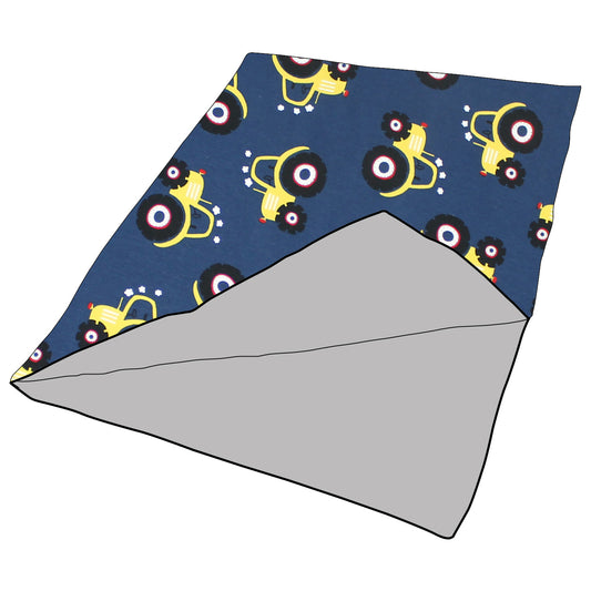 Kuscheldecke / Schmusedecke Trecker dunkelblau