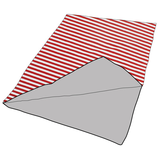 Kuscheldecke / Schmusedecke Rote Ringel