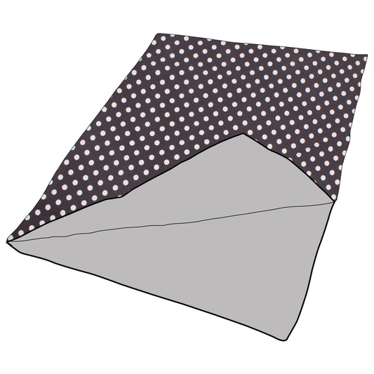 Kuscheldecke / Schmusedecke Punkte dunkelgrau