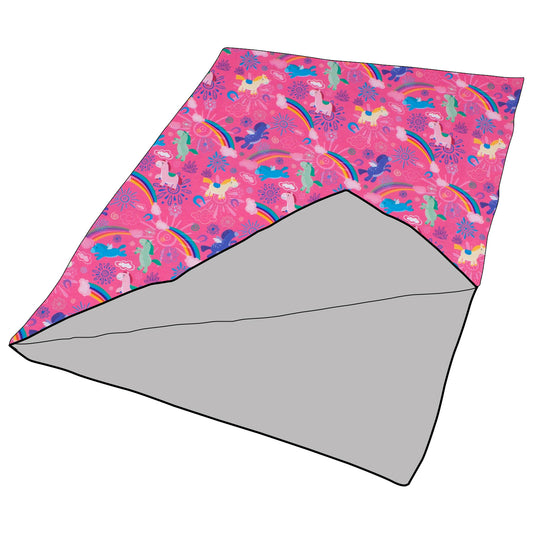 Kuscheldecke / Schmusedecke Regenbogen Einhörner