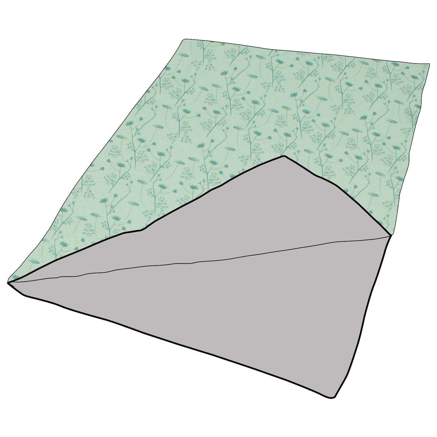 Kuscheldecke / Schmusedecke Zarte Blümchen