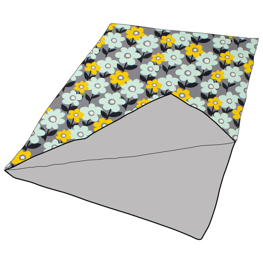 Kuscheldecke / Schmusedecke Retro Blumenwiese