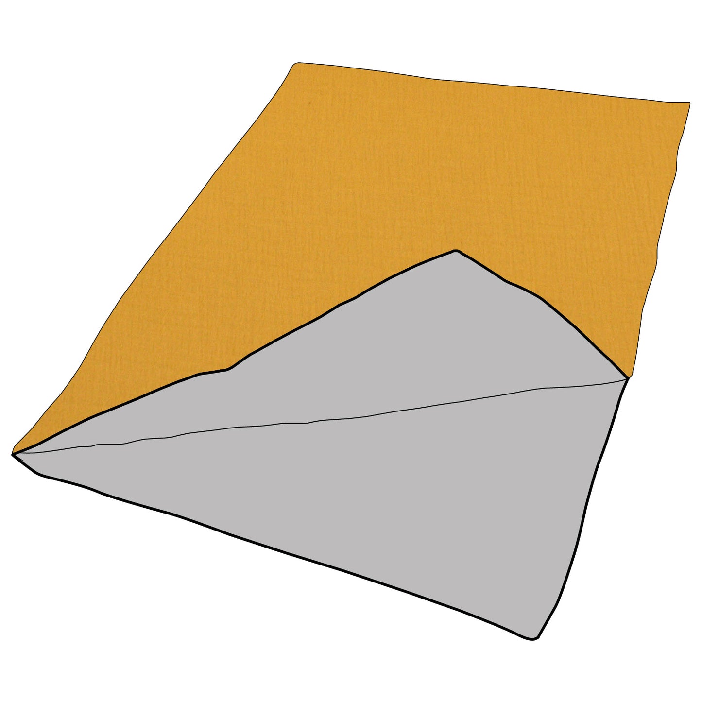 Kuscheldecke / Schmusedecke Musselin Senf