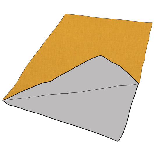 Kuscheldecke / Schmusedecke Musselin Senf