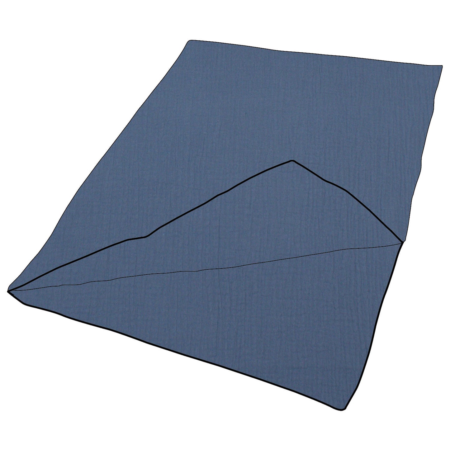 Kuscheldecke / Schmusedecke Musselin Blau