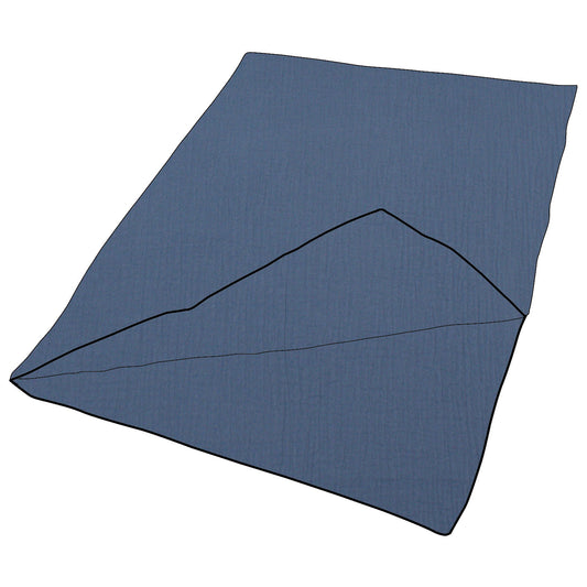 Kuscheldecke / Schmusedecke Musselin Blau