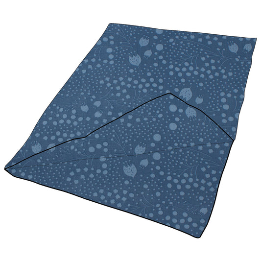 Kuscheldecke / Schmusedecke Musselin Tulpenwiese blau