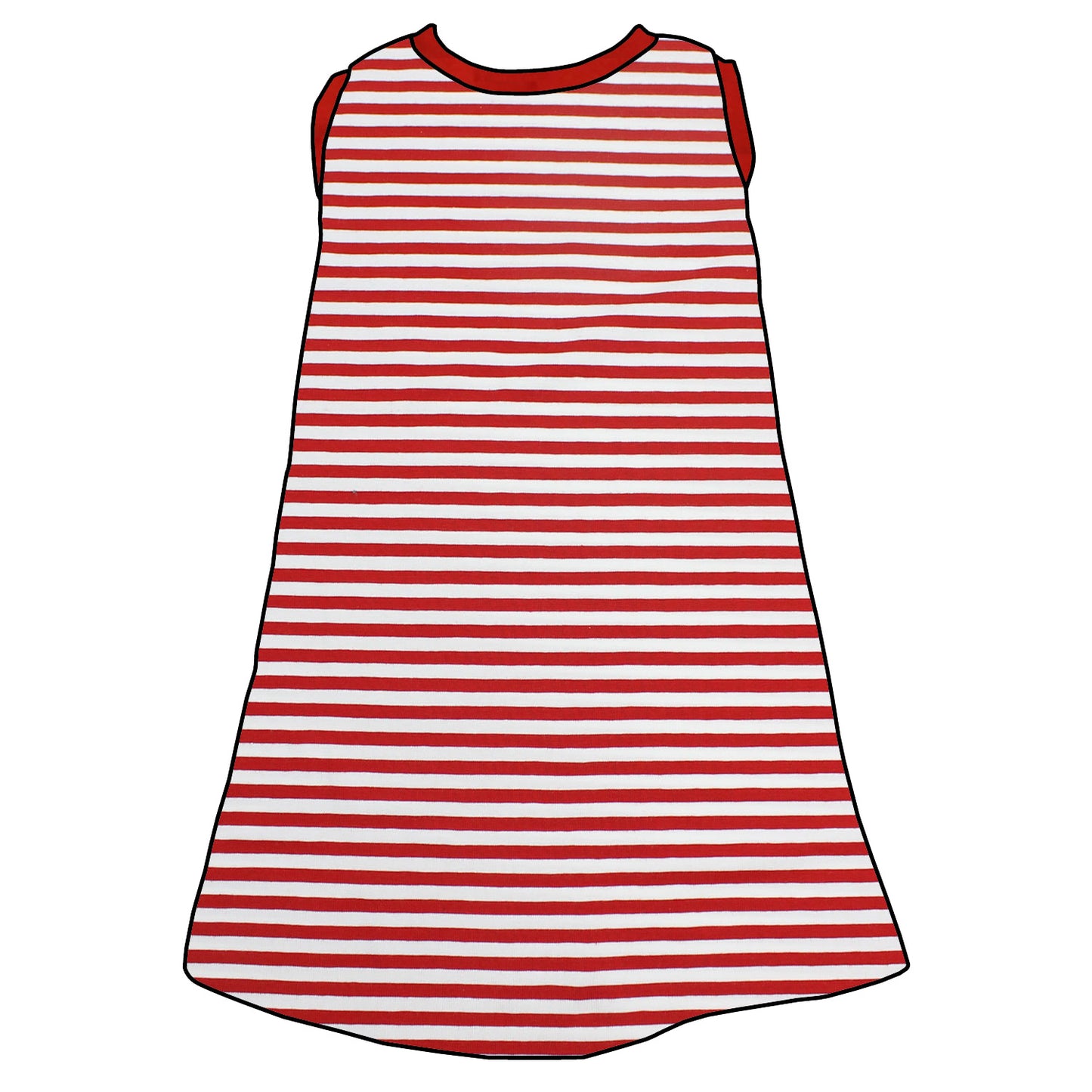 Kinder Trägerkleid Rote Ringel