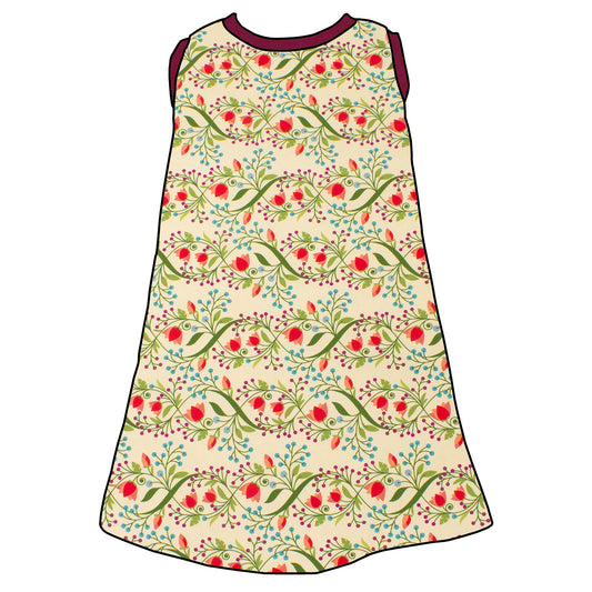 Kinder Trägerkleid Blumengarten