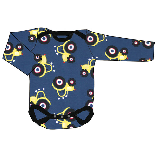 Babybody Lang- und Kurzarmbody Trecker dunkelblau