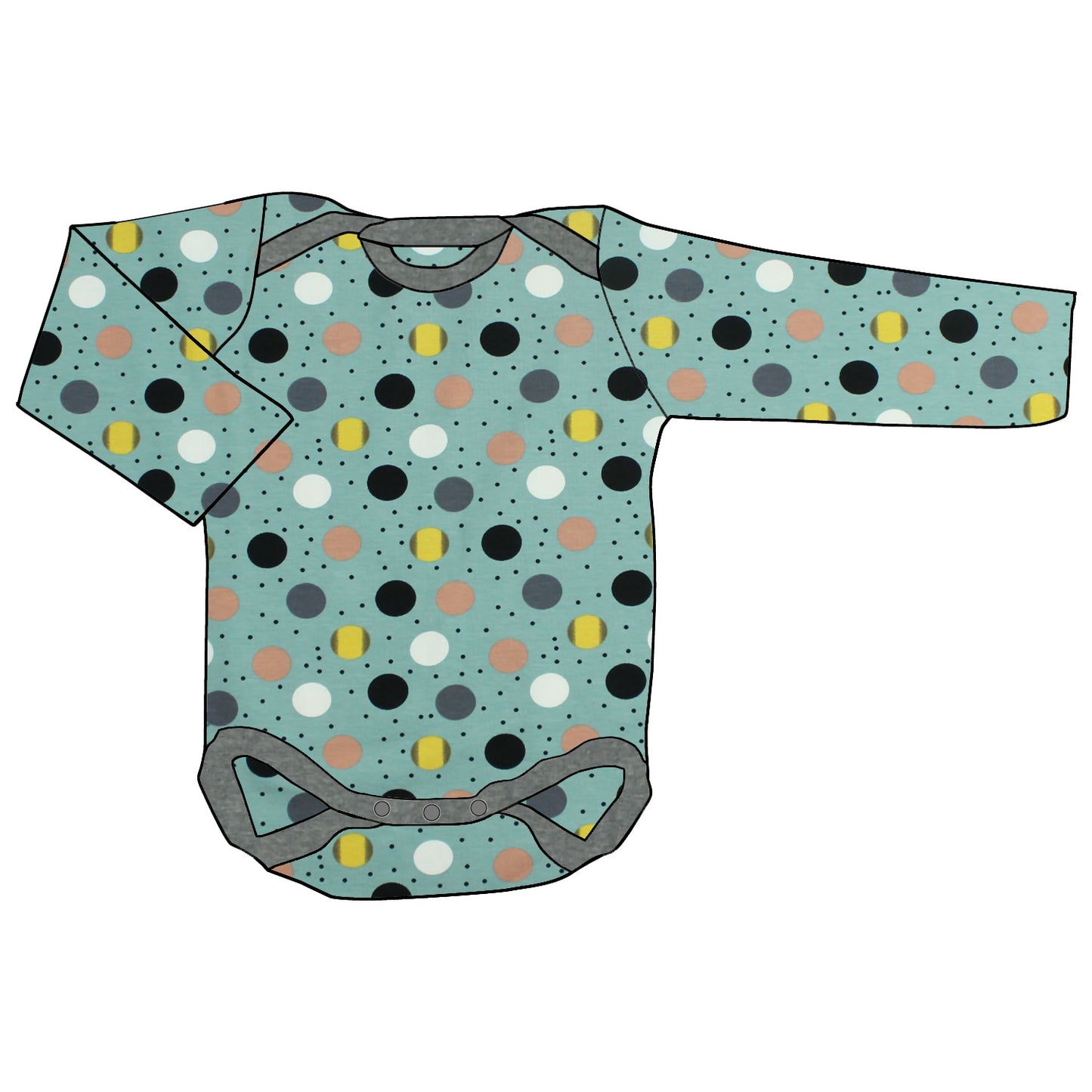 Babybody Lang- und Kurzarmbody Retropunkte