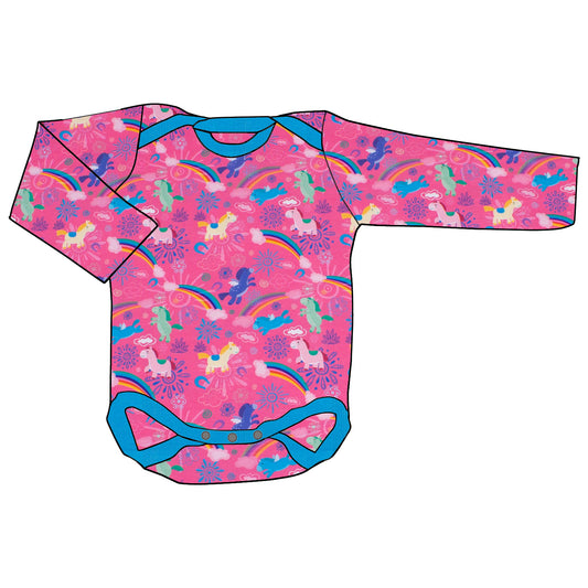 Babybody Lang- und Kurzarmbody Regenbogen Einhörner