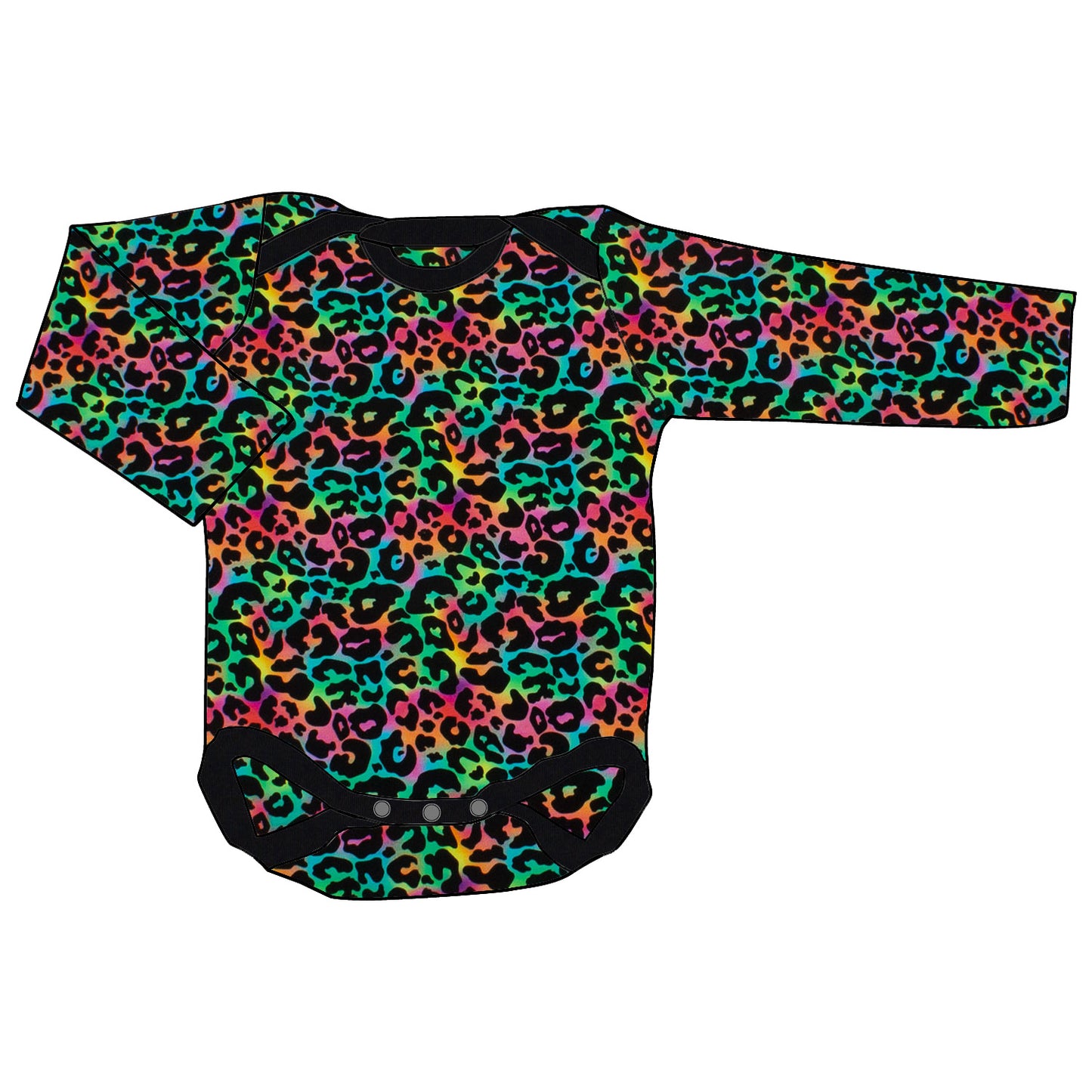 Babybody Lang- und Kurzarmbody Leo Regenbogenfarben