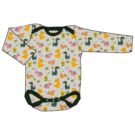 Babybody Lang- und Kurzarmbody Dinoland Rosa